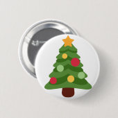 kerstboom emojis ronde button 5,7 cm (Voorkant /achterkant)