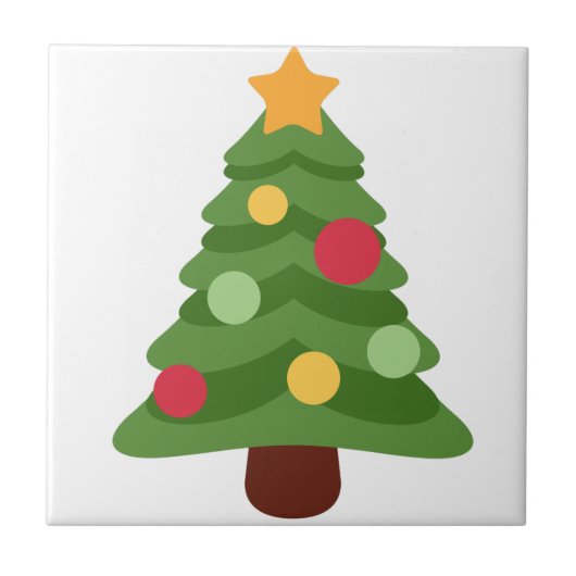 kerstboom emojis tegeltje (Voorkant)