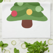 kerstboom emojis theedoek (Gevouwen)