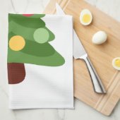 kerstboom emojis theedoek (Quarter Fold)