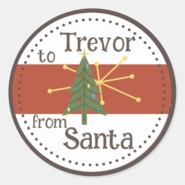 Kerstboom en Astro Star Gift Label Stickers