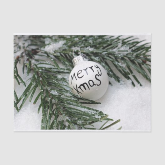 Kerstboom en bal tissuepapier (Voorkant)