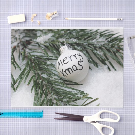 Kerstboom en bal tissuepapier (Craft)