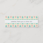 Kerstboom en Bauble Pattern Mini Visitekaartje (Achterkant)