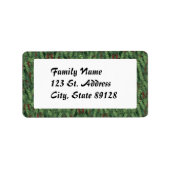 kerstboom en bessen etiket (Voorkant)