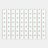 Kerstboom en bessen met strepen inpakpapier vel (Voorkant 3)