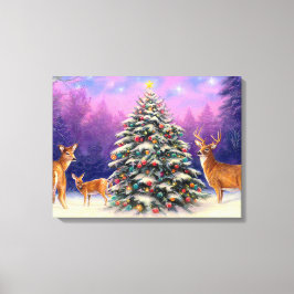 kerstboom en bier canvas afdruk