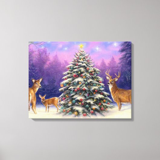 kerstboom en bier canvas afdruk (Voorkant)