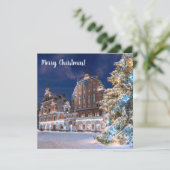 Kerstboom en Blackhead-huis in Riga (Staand voorkant)