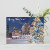 Kerstboom en Blackhead-huis in Riga (Staand voorkant)