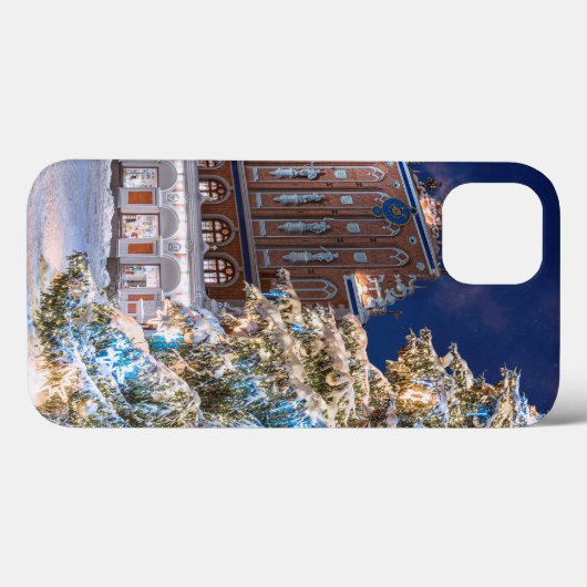 Kerstboom en Blackhead-huis in Riga Case-Mate iPhone Case (Achterkant (horizontaal))