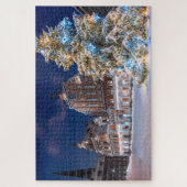 Kerstboom en Blackhead-huis in Riga Jigzaag Legpuzzel (Verticaal)