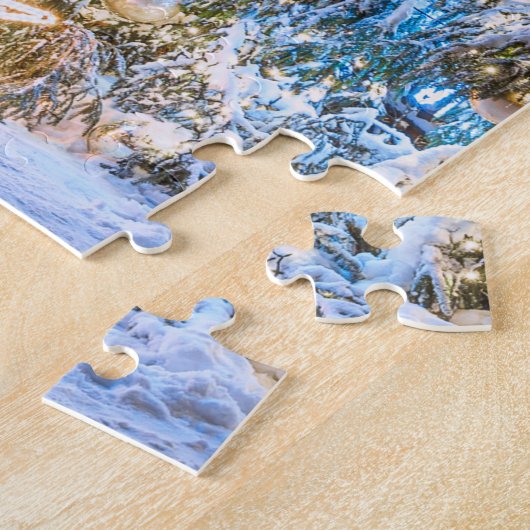 Kerstboom en Blackhead-huis in Riga Legpuzzel (Zijkant)