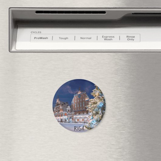 Kerstboom en Blackhead-huis in Riga Magnet (Insitu (Vaatwasser))