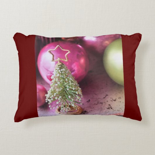 **KERSTBOOM EN BOL DECORATIE** ACCENT KUSSEN (Voorkant)