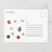 Kerstboom en Briefkaart voor sierfeestdagen (Achterkant)