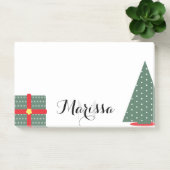 Kerstboom en cadeau monogram initiaal post-it® notes (Kantoor)