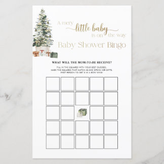 Kerstboom En Cadeaus Baby Shower Spel Bingo