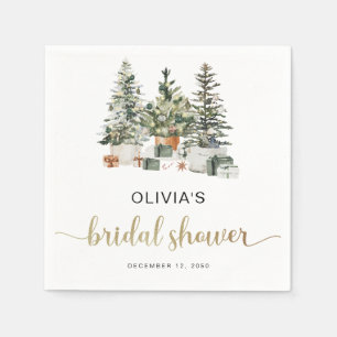 Kerstboom En Cadeaus Bruidsfeest Servetten