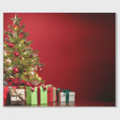 Kerstboom en Cadeaus Cadeaupapier (Vlak)