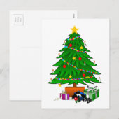Kerstboom en Cadeaus Feestdagenkaart (Voorkant / Achterkant)