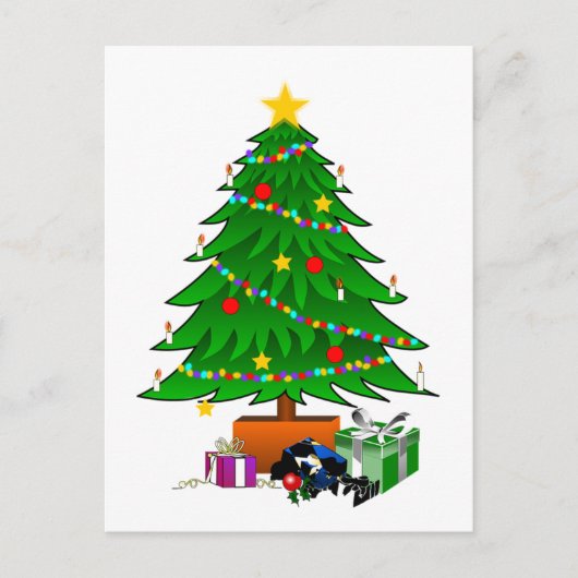 Kerstboom en Cadeaus Feestdagenkaart (Voorkant)