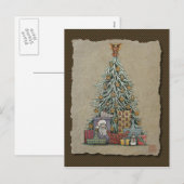 Kerstboom en Cadeaus Feestdagenkaart (Voorkant / Achterkant)