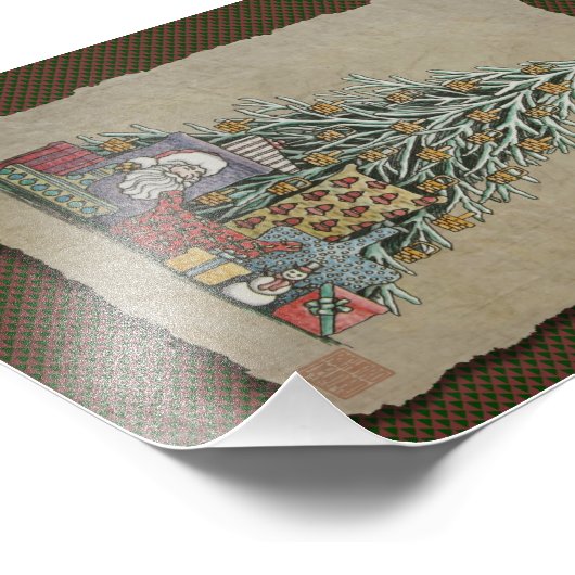 Kerstboom en Cadeaus Foto Afdruk (Hoek)