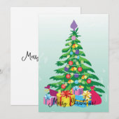 Kerstboom en cadeaus kaart (Voorkant / Achterkant)