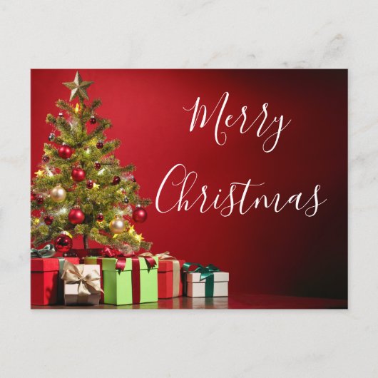 Kerstboom en cadeaus Kerstmis Briefkaart (Voorkant)