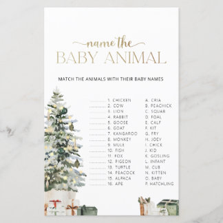 Kerstboom En Cadeaus Naam het Babydier Spel