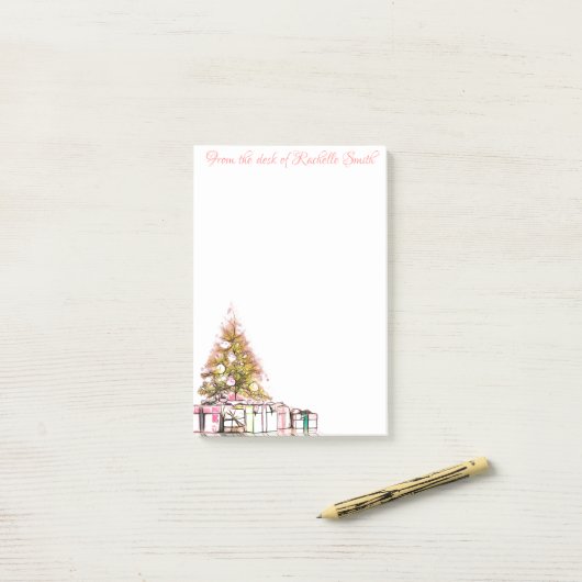 Kerstboom en Cadeaus Post-it® Notes (Op bureau)
