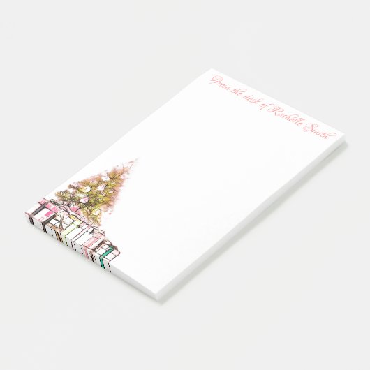 Kerstboom en Cadeaus Post-it® Notes (Schuin)