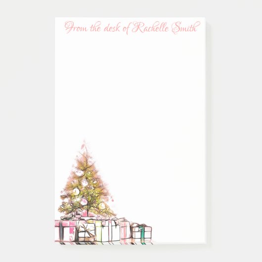 Kerstboom en Cadeaus Post-it® Notes (Voorkant)