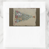 Kerstboom en Cadeaus Rechthoekige Sticker (Tas)