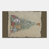 Kerstboom en Cadeaus Rechthoekige Sticker (Voorkant)