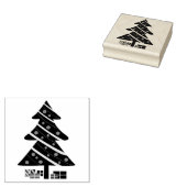 Kerstboom en Cadeaus Rubberstempel (Gestempeld)