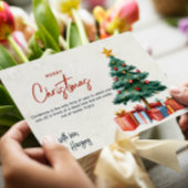 Kerstboom en Cadeaus Vrolijk Kerstritueel Feestdagenkaart