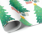 kerstboom en cadeautjes cadeaupapier (Rol Hoek)