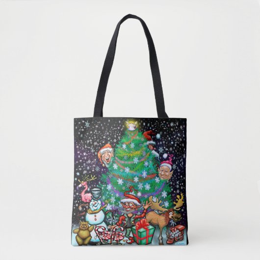 Kerstboom en Canvas tas voor passementwerk (Voorkant)