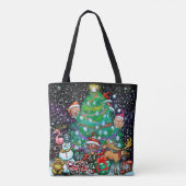 Kerstboom en Canvas tas voor passementwerk (Achterkant)