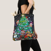 Kerstboom en Canvas tas voor passementwerk (Dichtbij)