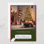 Kerstboom en Chihuahua Feestdagenkaart (Voorkant / Achterkant)