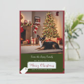 Kerstboom en Chihuahua Feestdagenkaart (Staand voorkant)