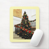 Kerstboom en decoraties muismat (Met muis)