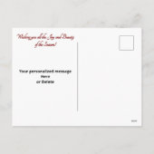 Kerstboom en dorp fotografie feestdagenkaart (Achterkant)