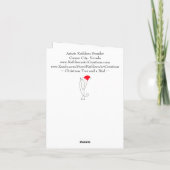 Kerstboom en een kerstkaart met een vogel feestdagen kaart (Achterkant)