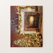 Kerstboom en Fireplace Photo Puzzle Legpuzzel (Verticaal)