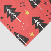 Kerstboom en geel Star-papier Tissuepapier (Detail)