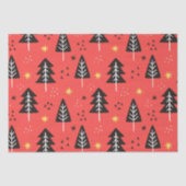 Kerstboom en geel Star-papier Tissuepapier (Voorkant)